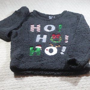 Miss Chievous Size L Holiday "Ho! Ho! Ho!" Sherpa Sweater - LIKE NEW